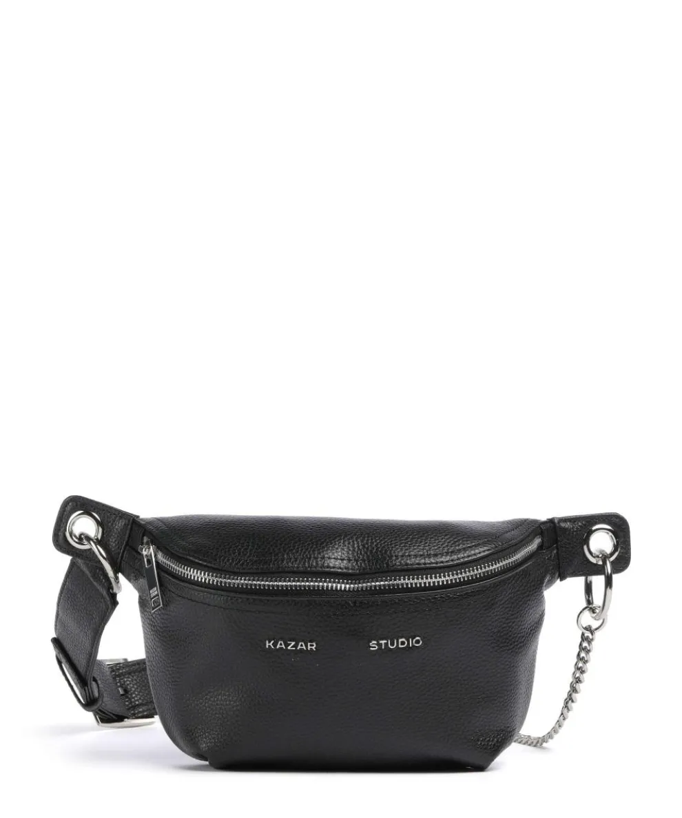 Noel Crossbody bag grained leather black