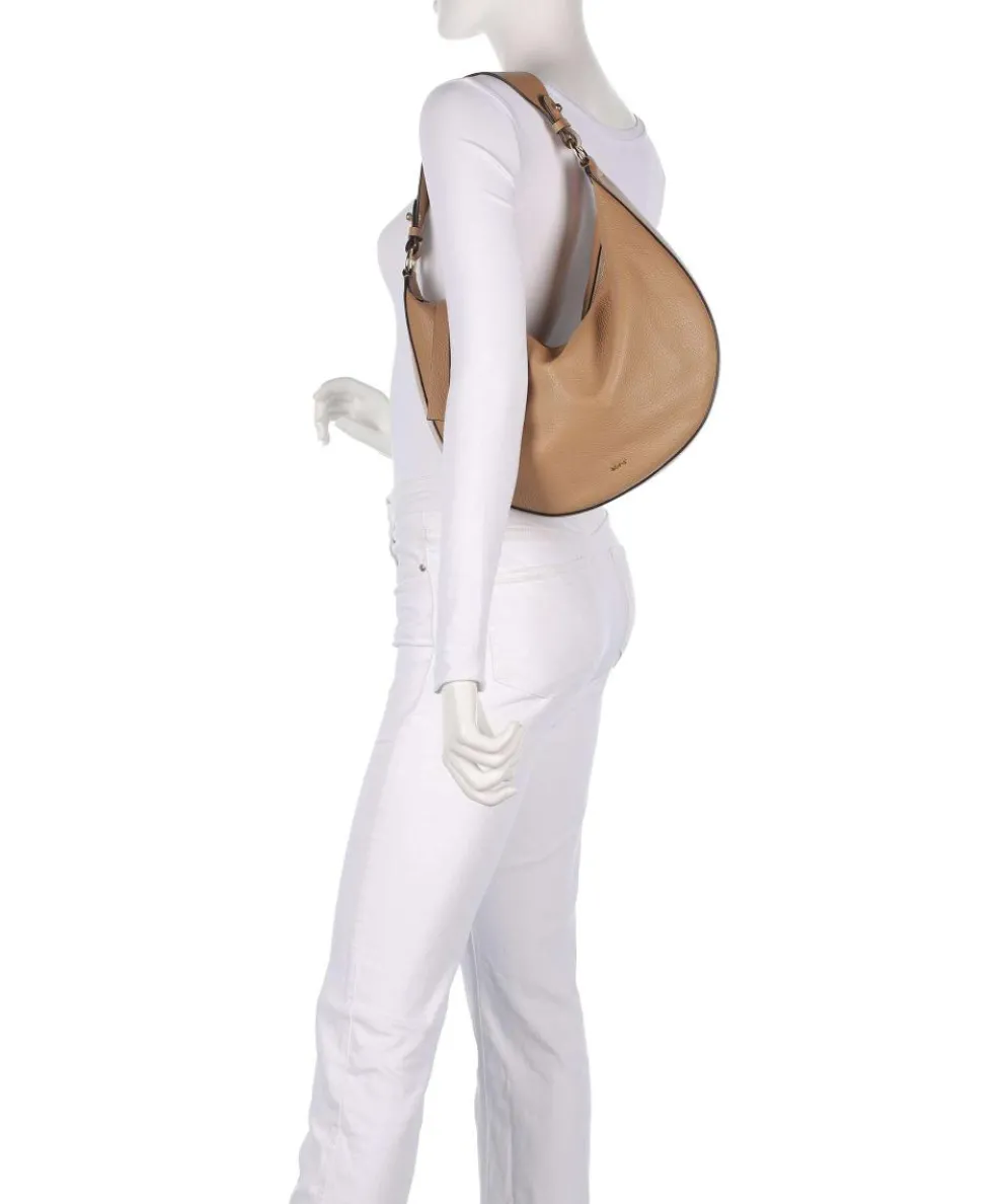 Adria Lulu Small Hobo bag grained leather nature