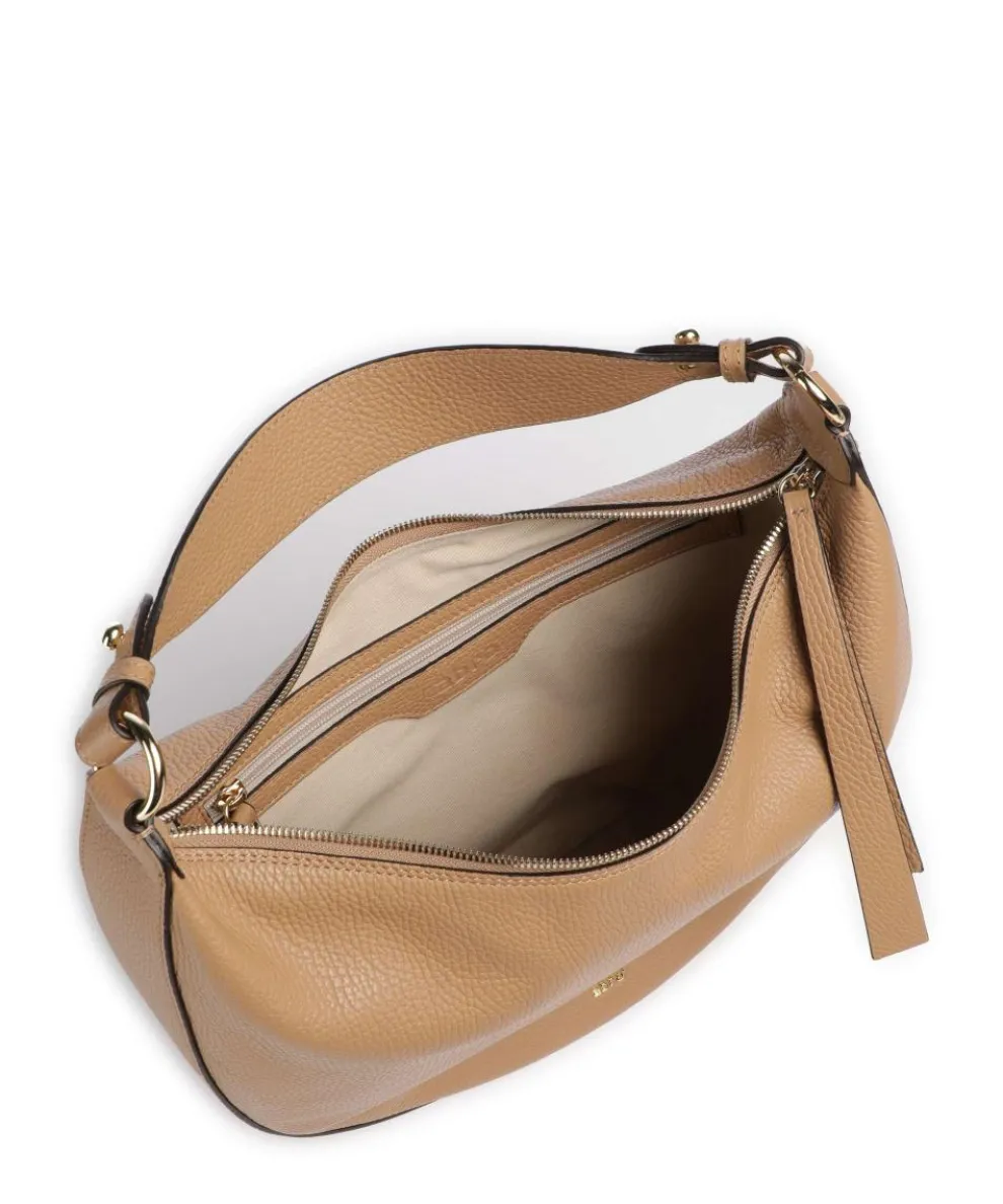 Adria Lulu Small Hobo bag grained leather nature