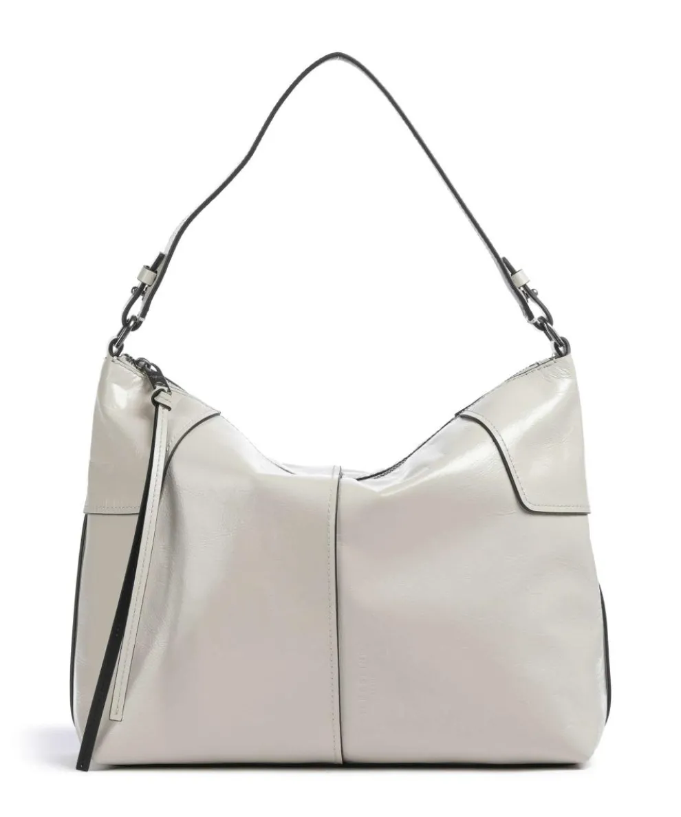Mila Lack Distressed M Hobo bag cow leather ivory