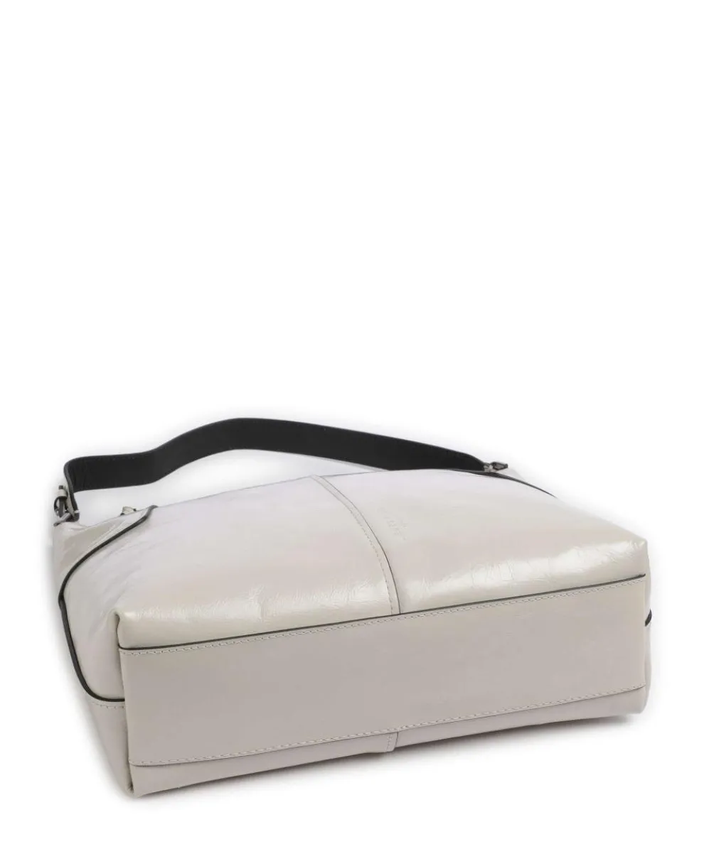 Mila Lack Distressed M Hobo bag cow leather ivory