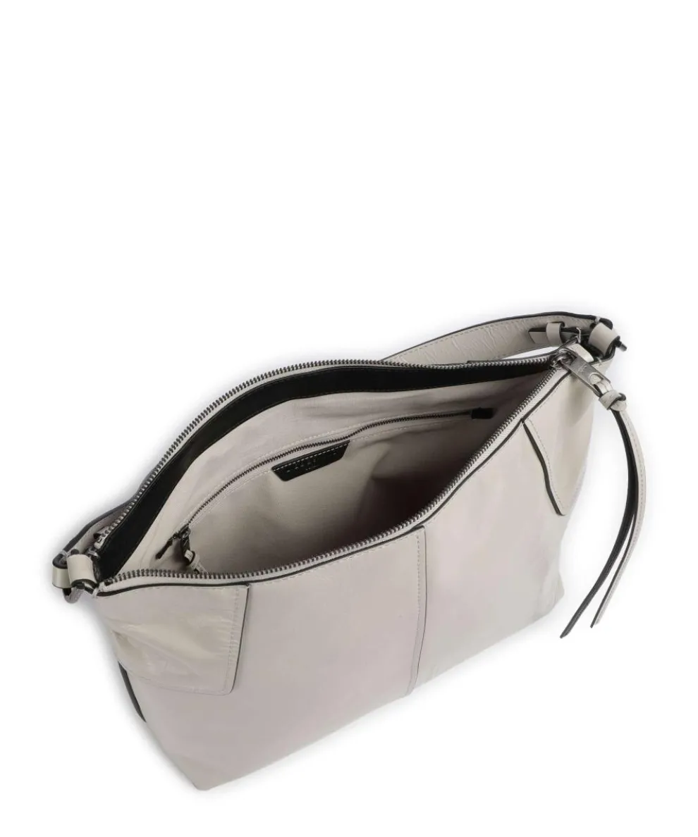 Mila Lack Distressed M Hobo bag cow leather ivory