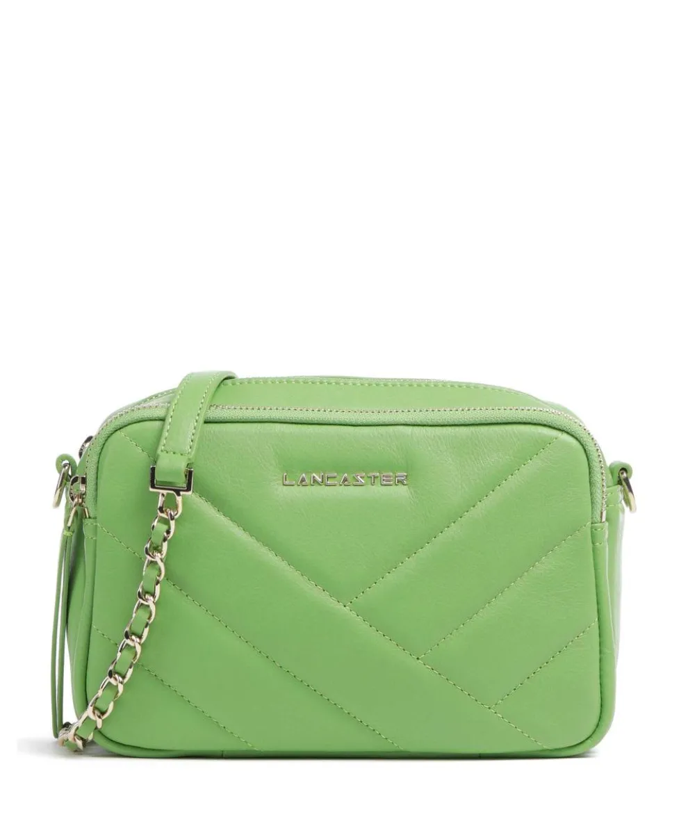 Soft Matelassé Crossbody bag soft cow leather green