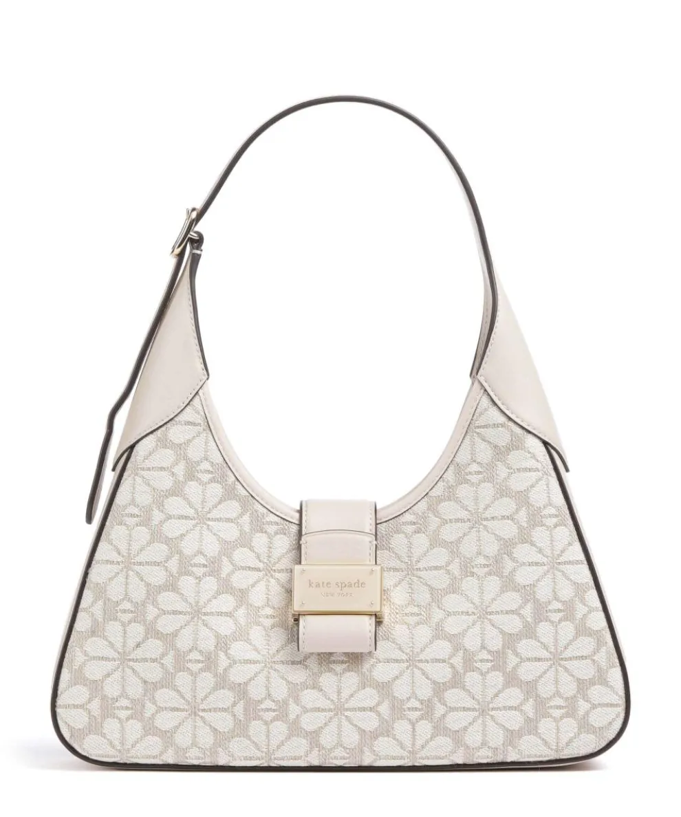 Spade Flower Jacquard Shoulder bag fabric, fine grain cow leather nature