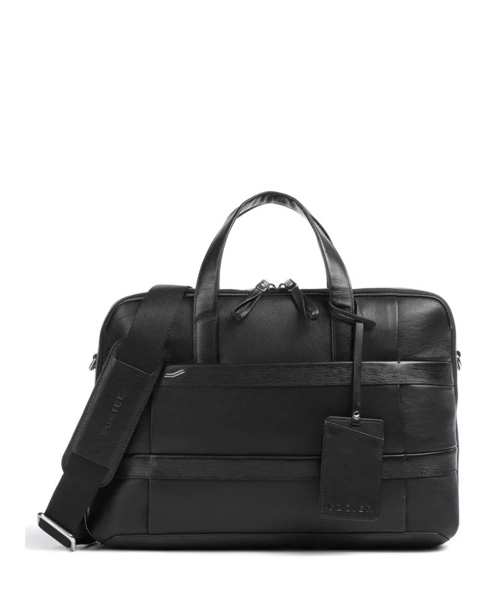 Vantage Medium Briefcase 15″ nappa leather black
