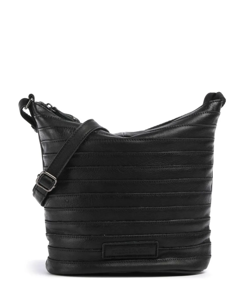 Gürtelinchen Crossbody bag grained cow leather black