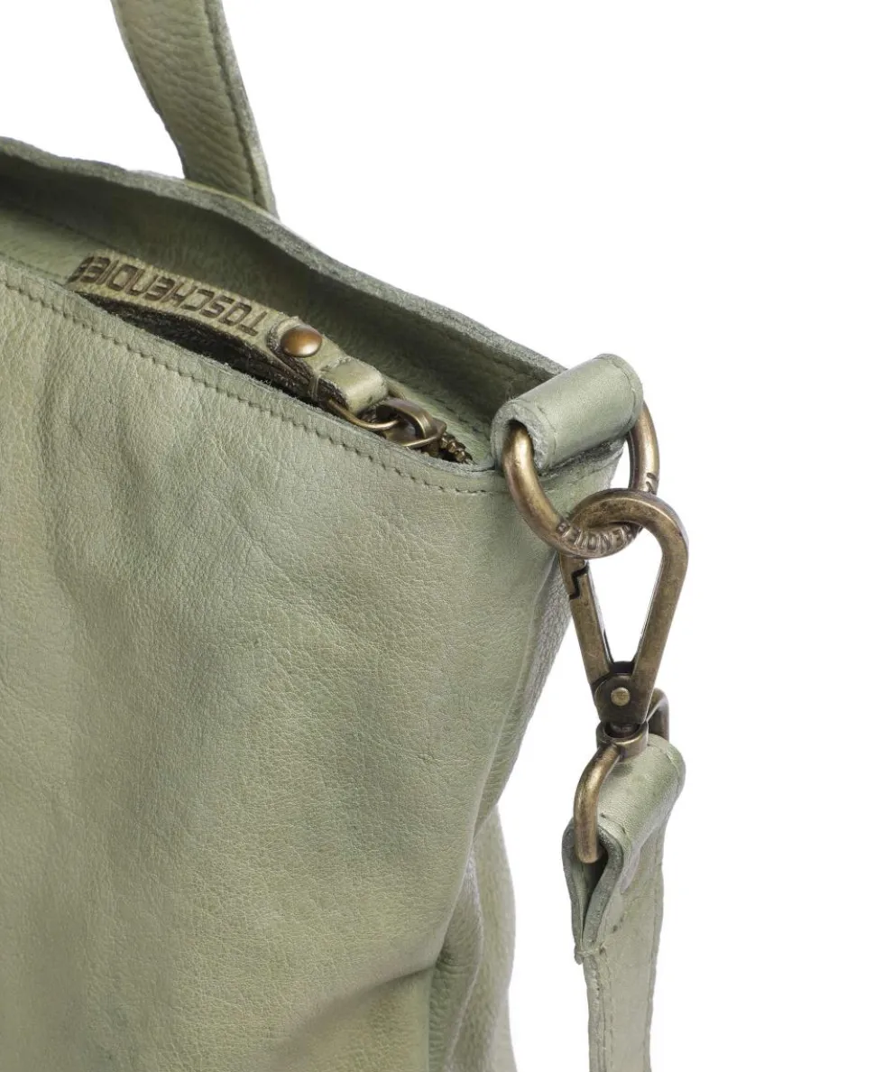 Herzweg 1 Tote bag grained leather green