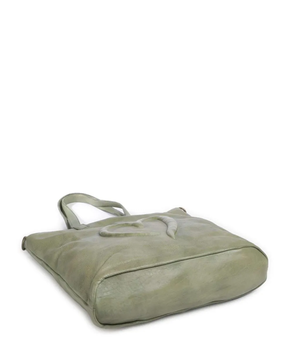 Herzweg 1 Tote bag grained leather green