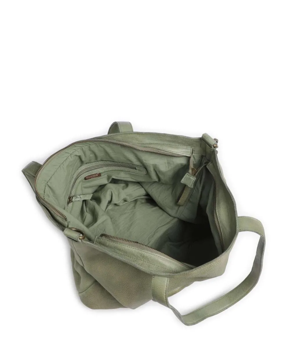 Herzweg 1 Tote bag grained leather green