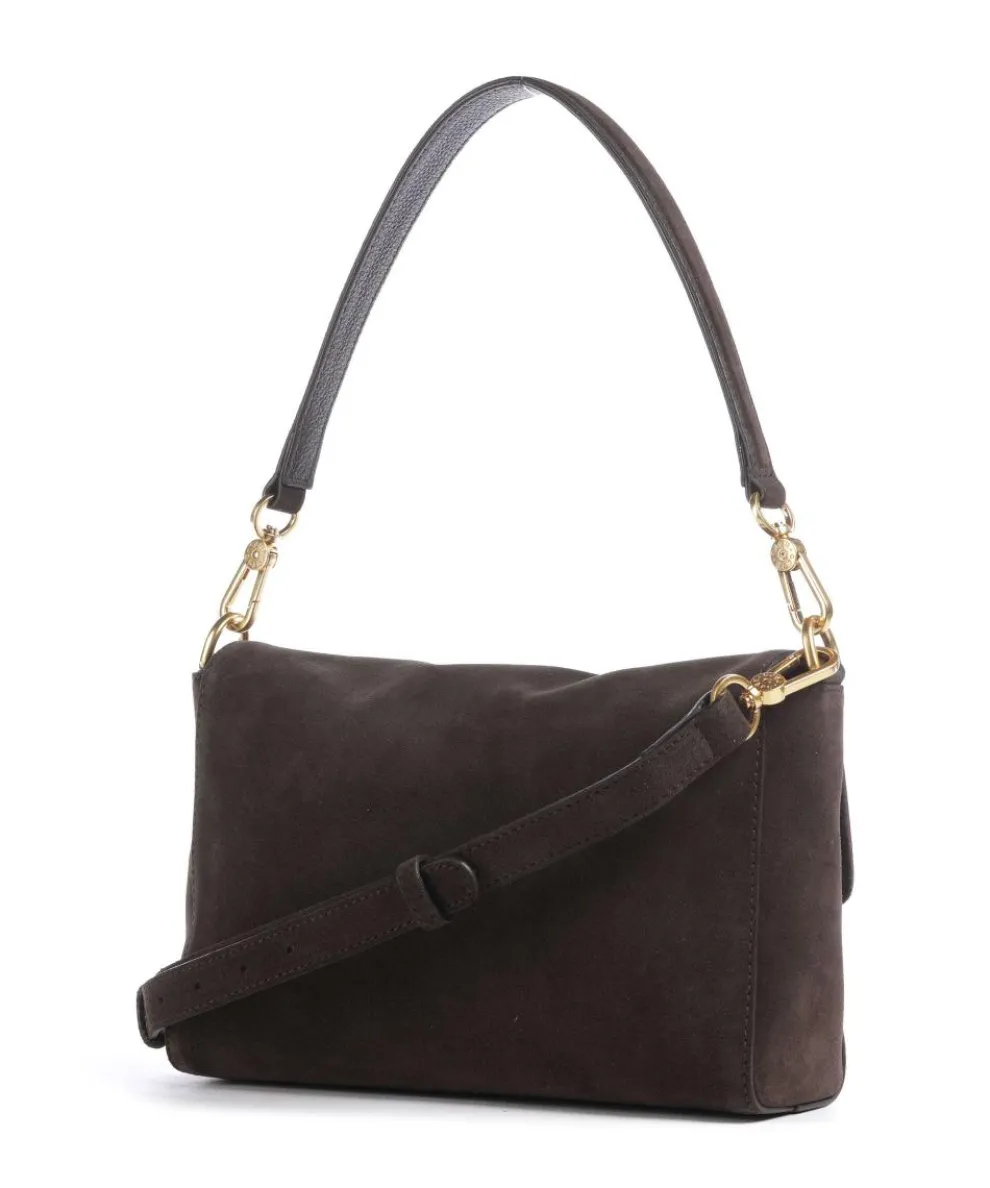 Suede Temi Shoulder bag brushed leather dark brown