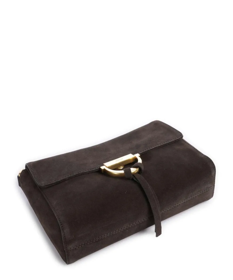 Suede Temi Shoulder bag brushed leather dark brown