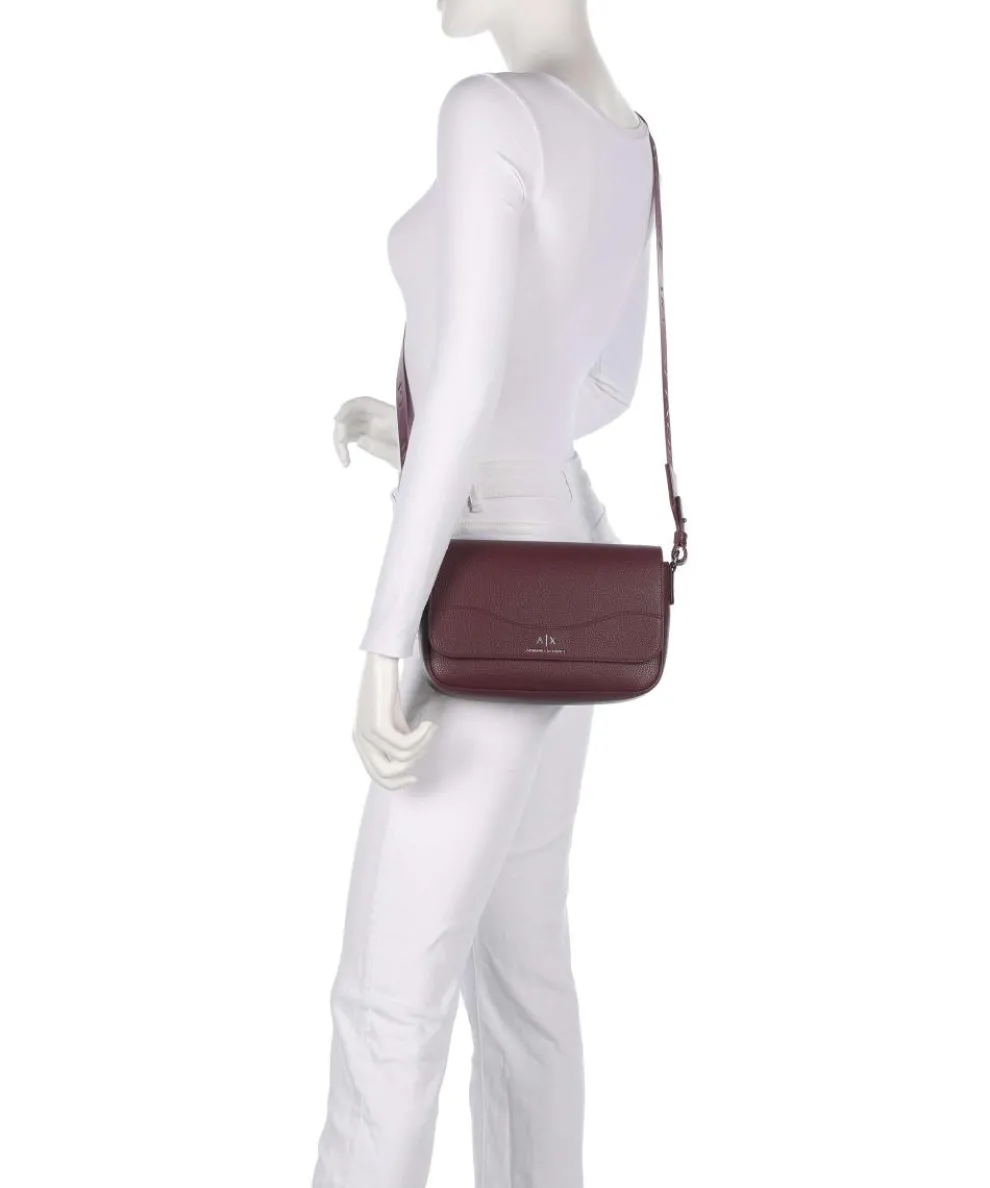 Wave Crossbody bag imitation leather wine