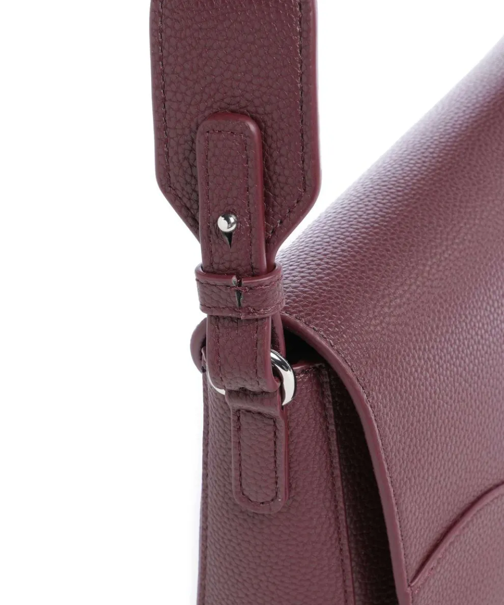 Wave Crossbody bag imitation leather wine