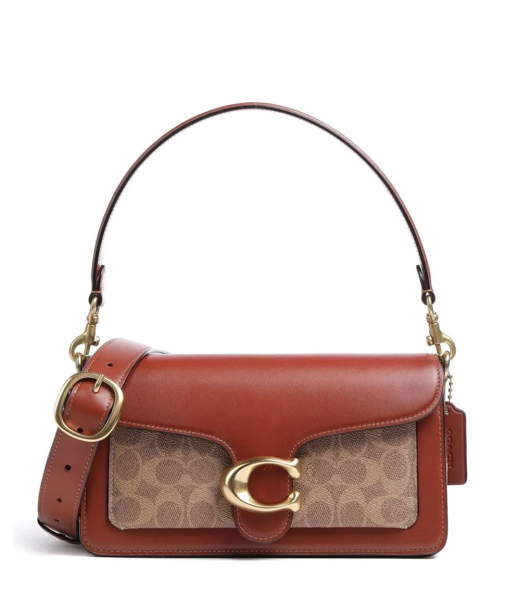 Tabby 26 Shoulder bag canvas, calfskin brown/beige