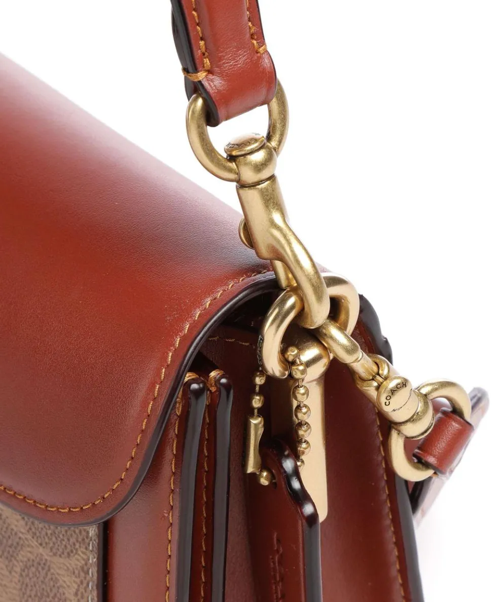 Tabby 26 Shoulder bag canvas, calfskin brown/beige