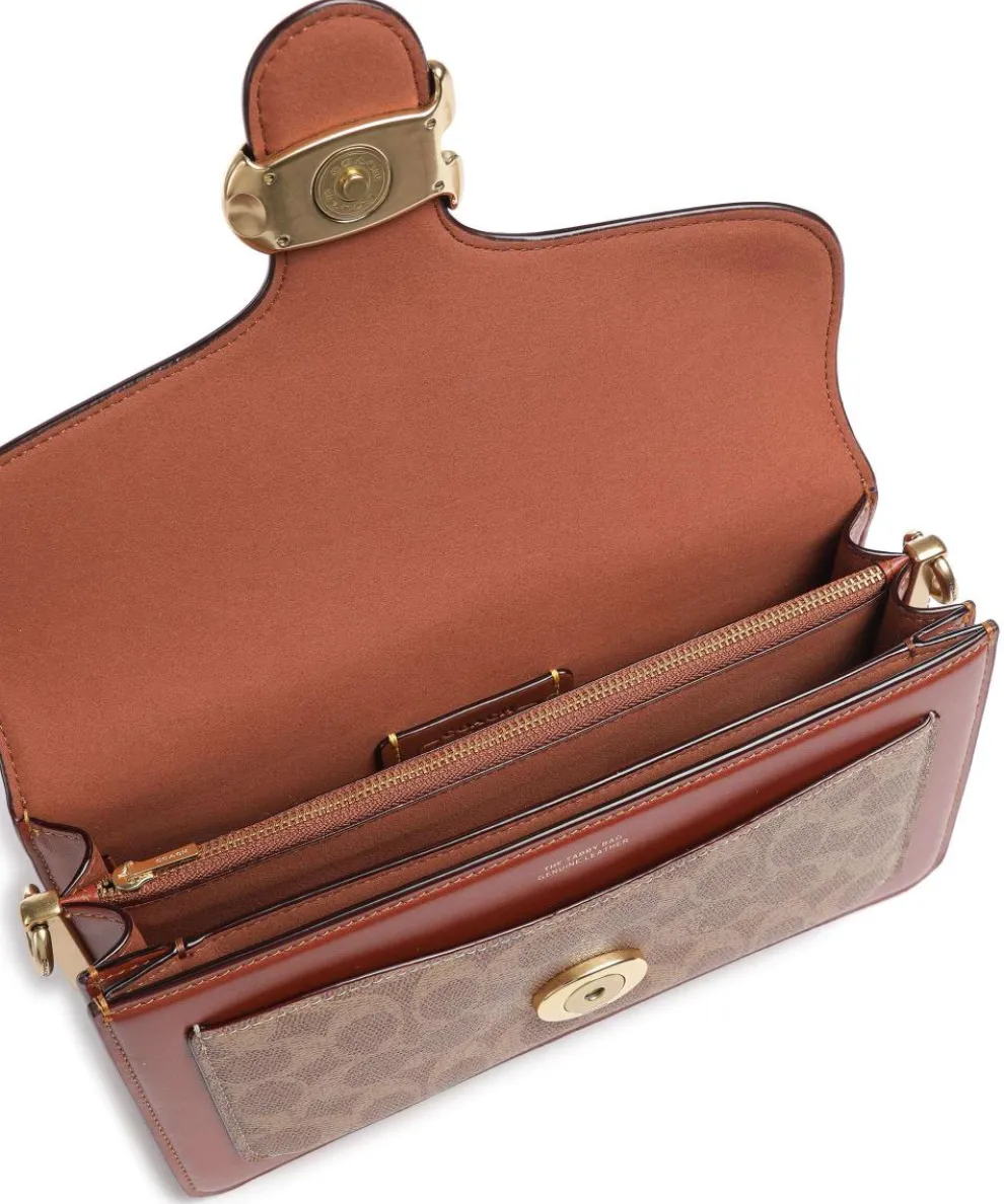 Tabby 26 Shoulder bag canvas, calfskin brown/beige