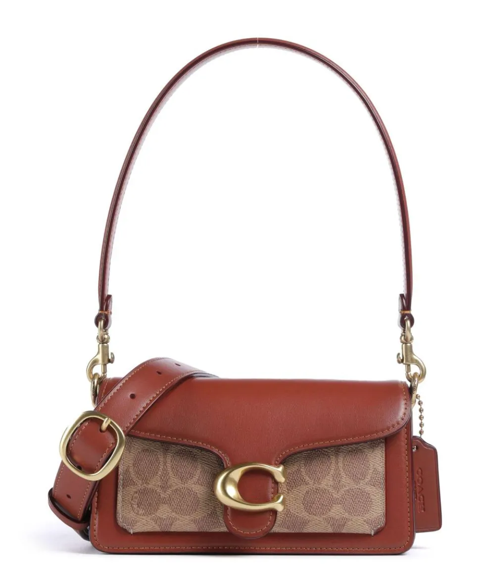 Tabby 20 Shoulder bag fine grain cow leather, canvas tan
