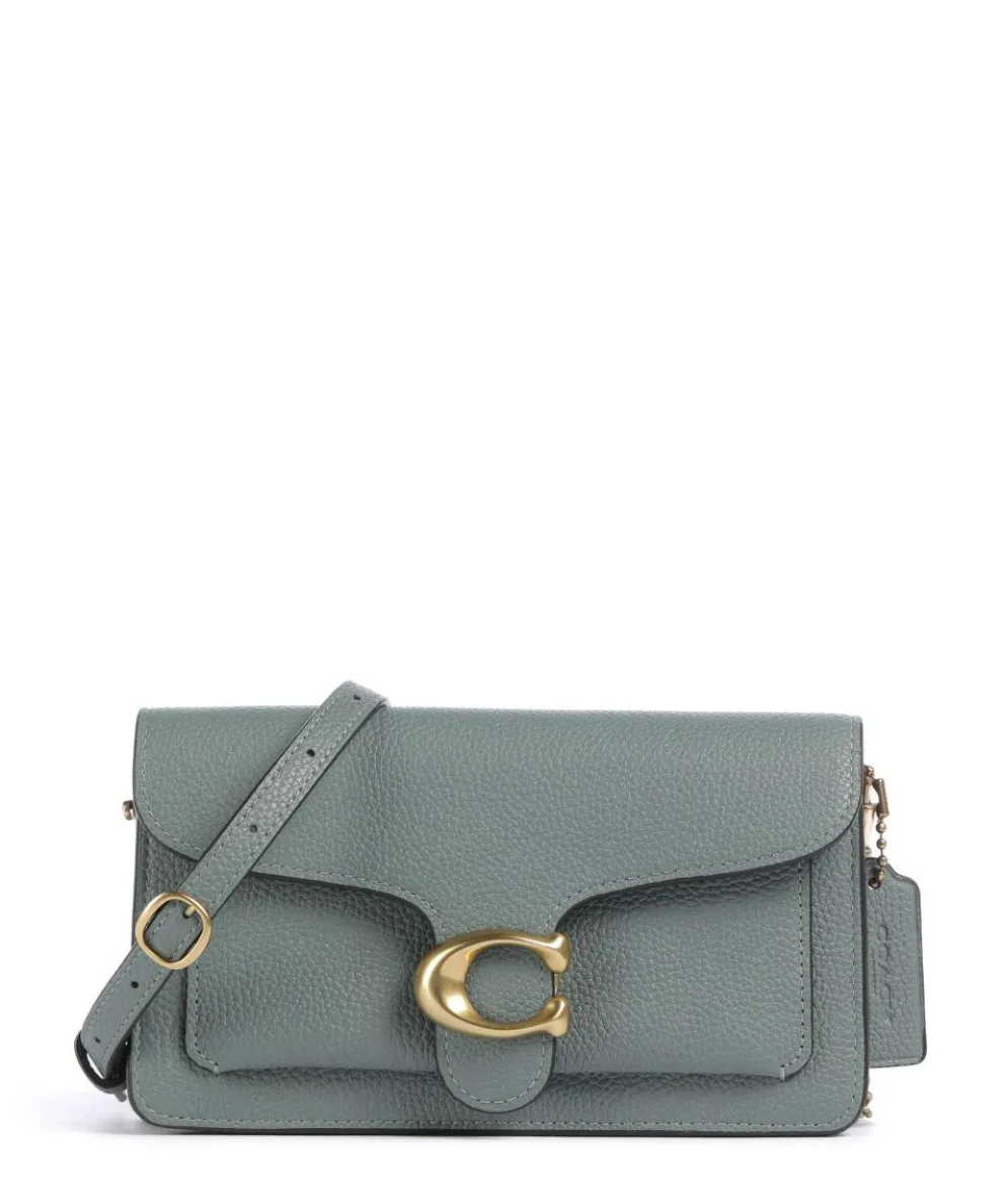 Tabby Chain Crossbody bag grained leather greygreen