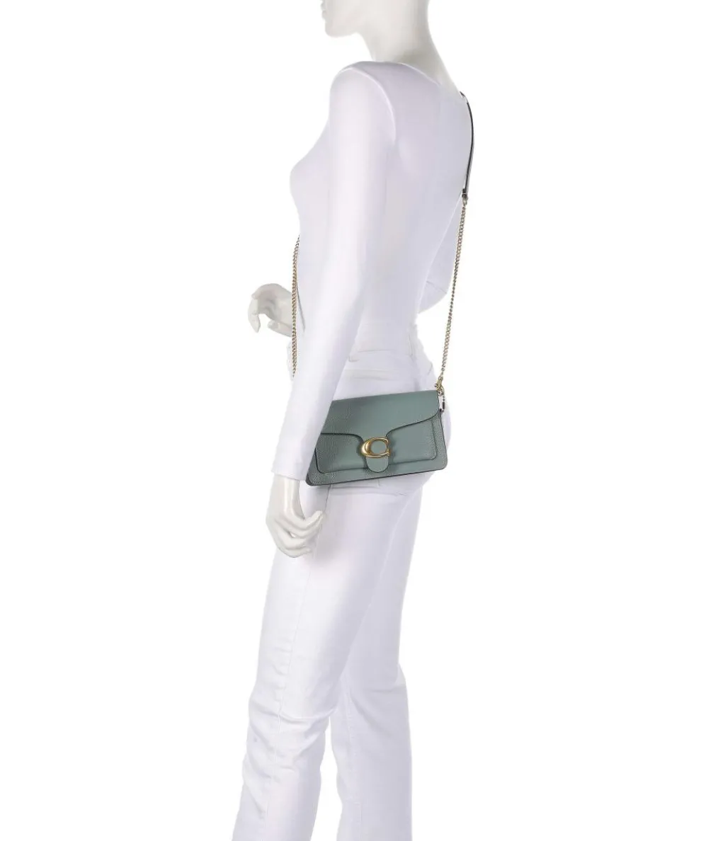 Tabby Chain Crossbody bag grained leather greygreen