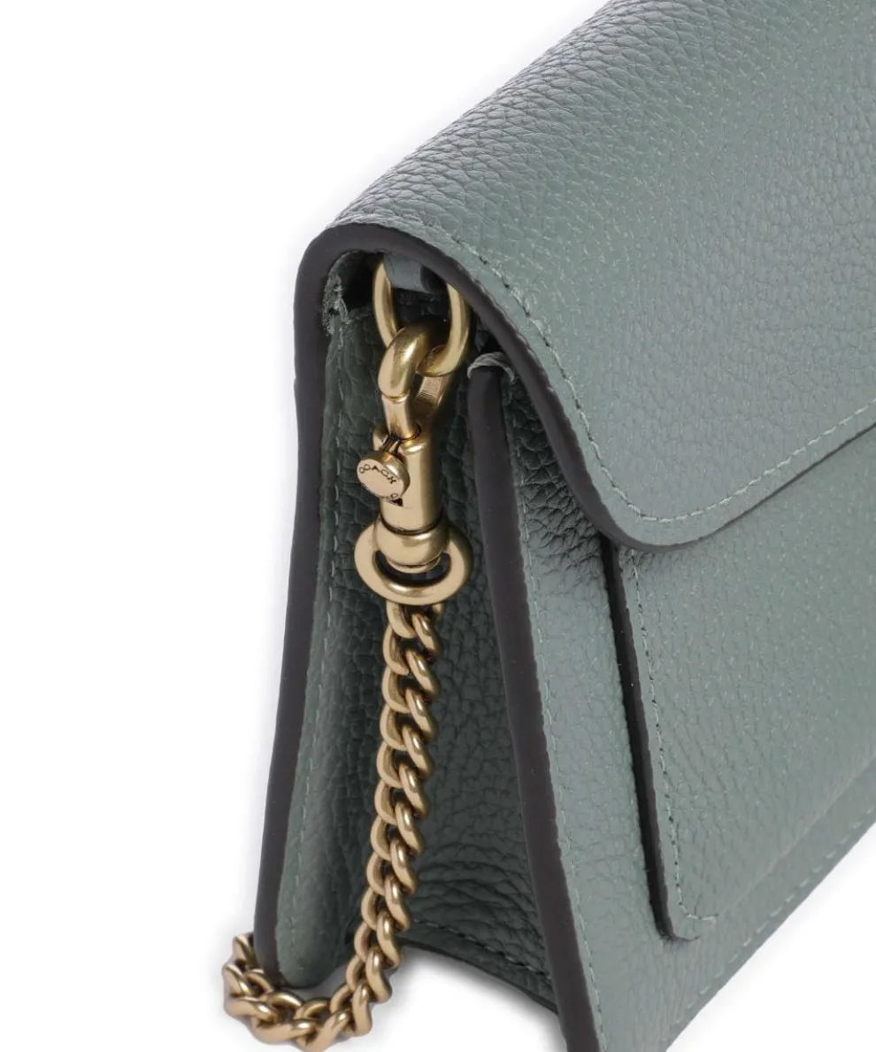 Tabby Chain Crossbody bag grained leather greygreen