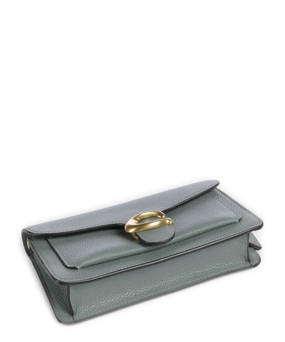 Tabby Chain Crossbody bag grained leather greygreen