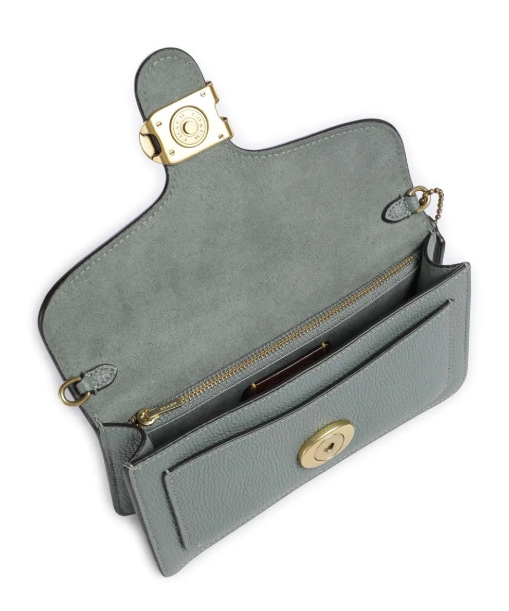 Tabby Chain Crossbody bag grained leather greygreen