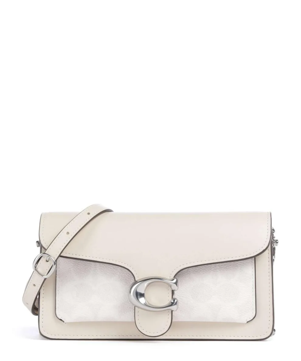Tabby Chain Crossbody bag fine grain cow leather, canvas cream