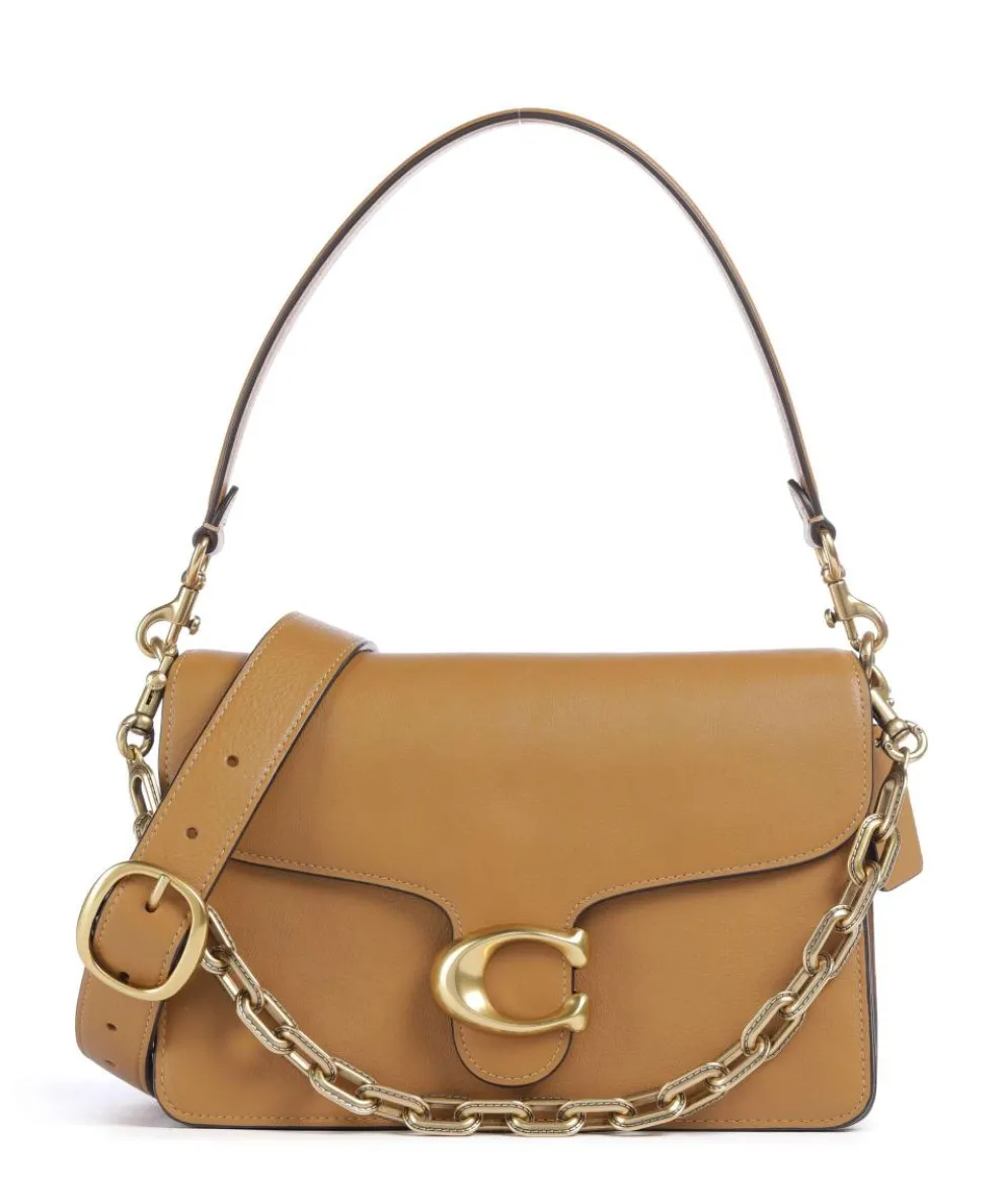 Tabby Soft Chain Shoulder bag fine grain leather light brown