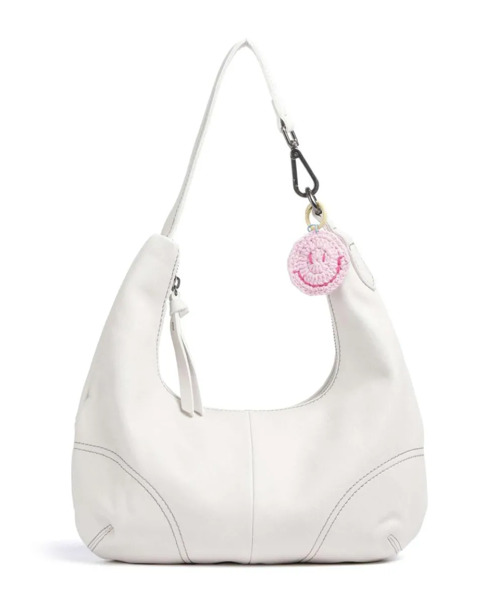 Take A Smile Hobo bag sheepskin leather ivory