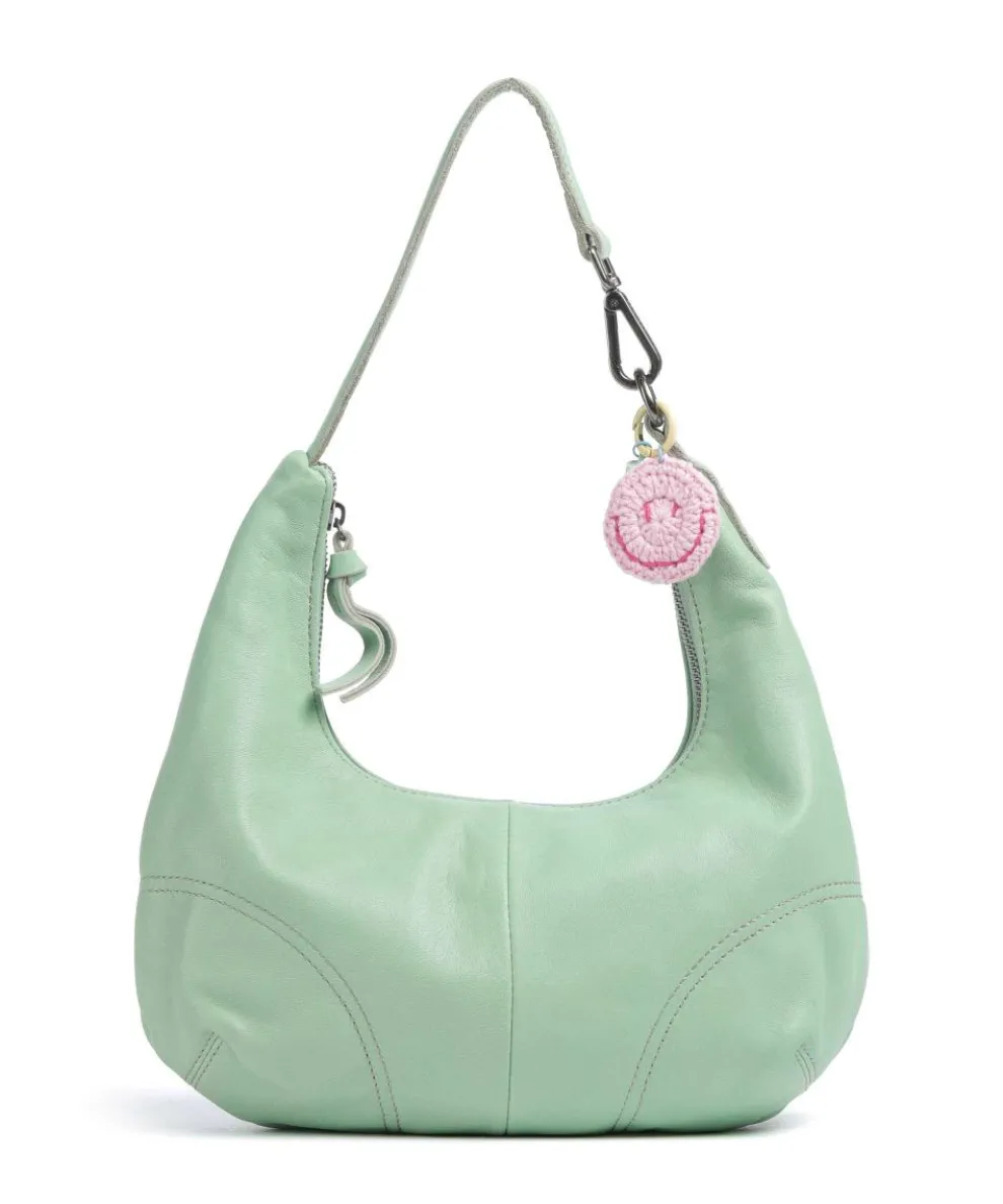Take A Smile Hobo bag sheepskin leather mint green
