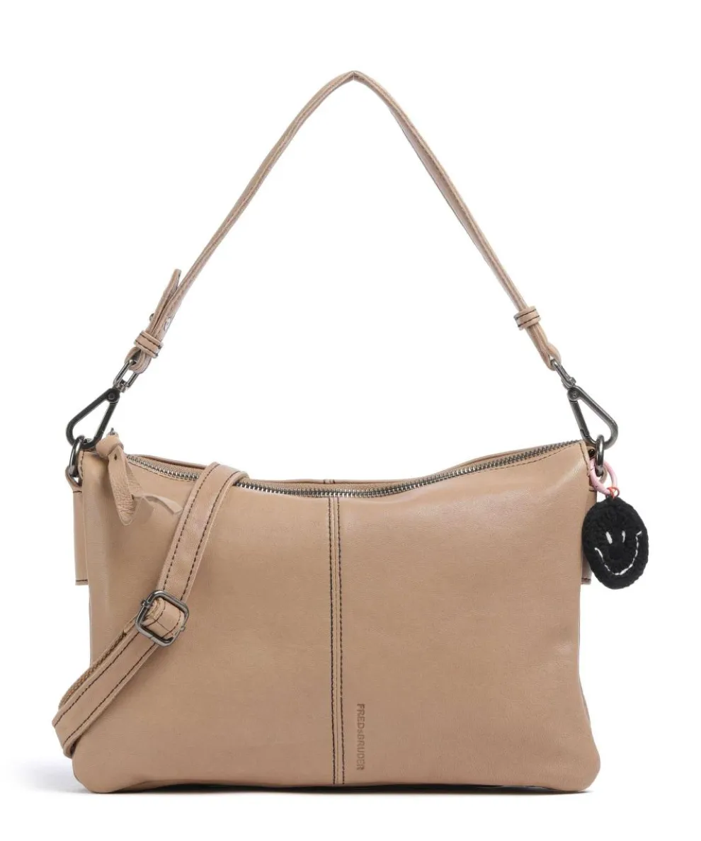 Take A Smile Shoulder bag sheepskin leather light brown