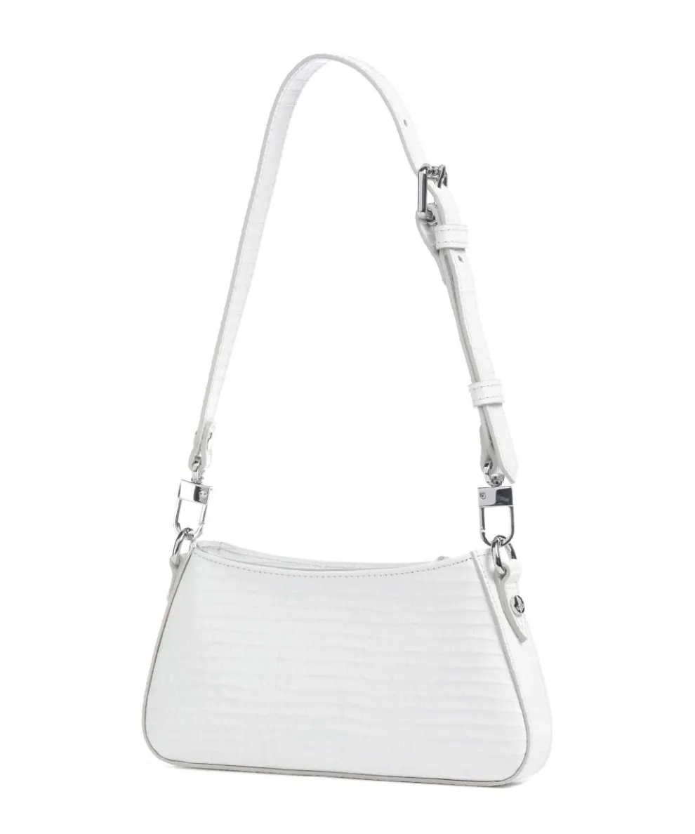 Tasha Embossed Croc Mini Shoulder bag embossed calfskin white