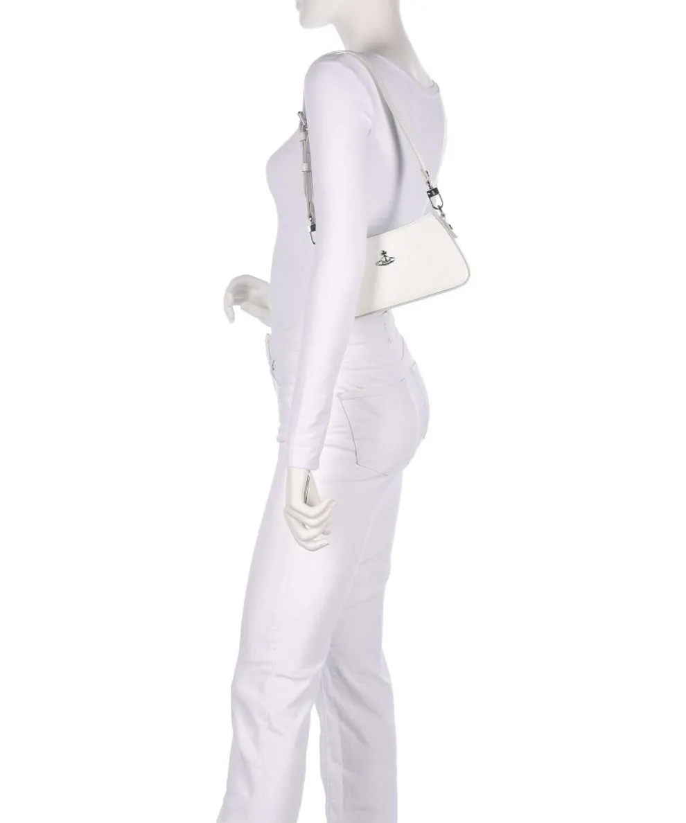 Tasha Embossed Croc Mini Shoulder bag embossed calfskin white