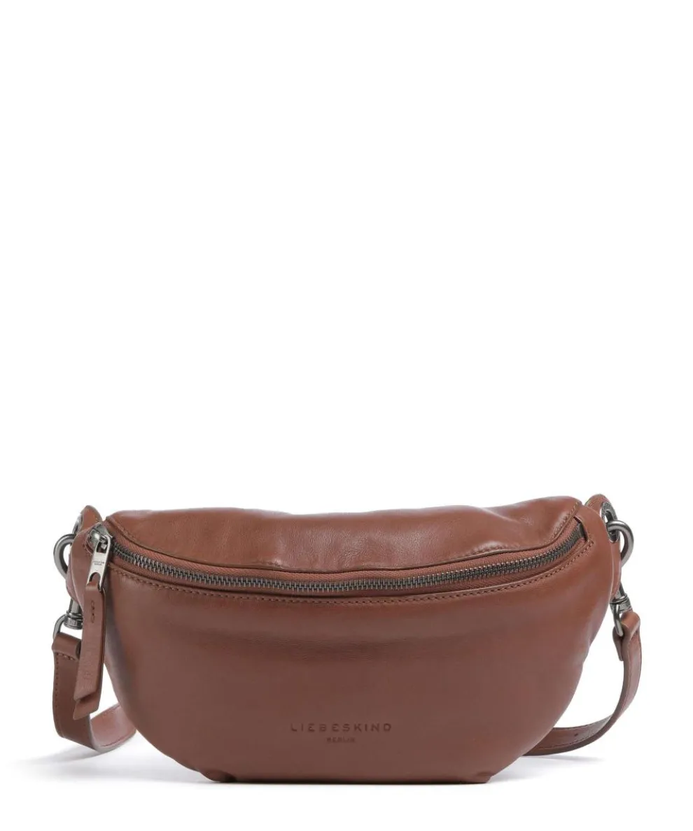 Tavia Sheep Natural M Fanny pack sheepskin leather dark brown