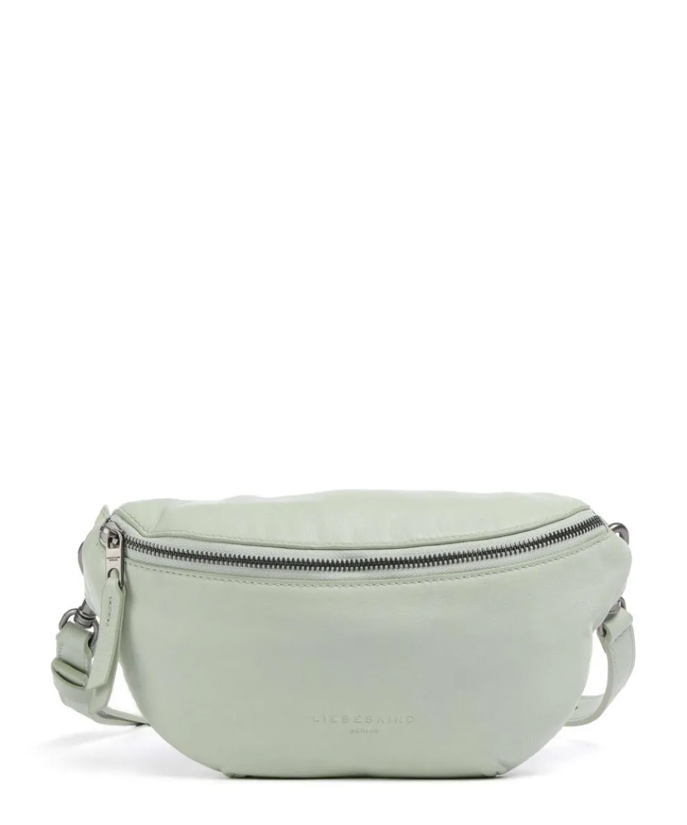 Tavia Sheep Natural Fanny pack sheepskin leather mint green