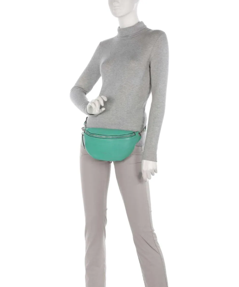 Tavia Sheep Natural Fanny pack grained leather green