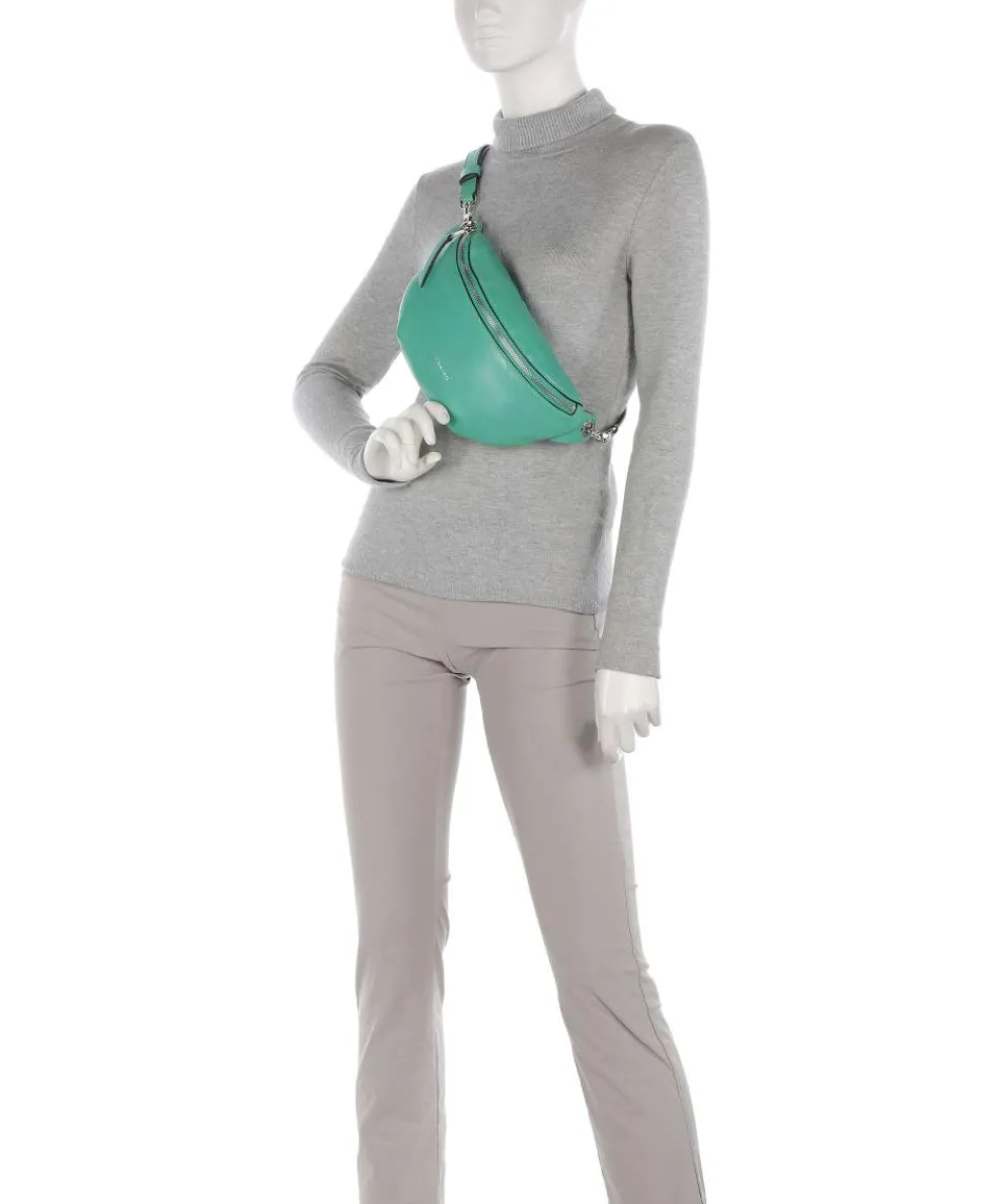 Tavia Sheep Natural Fanny pack grained leather green