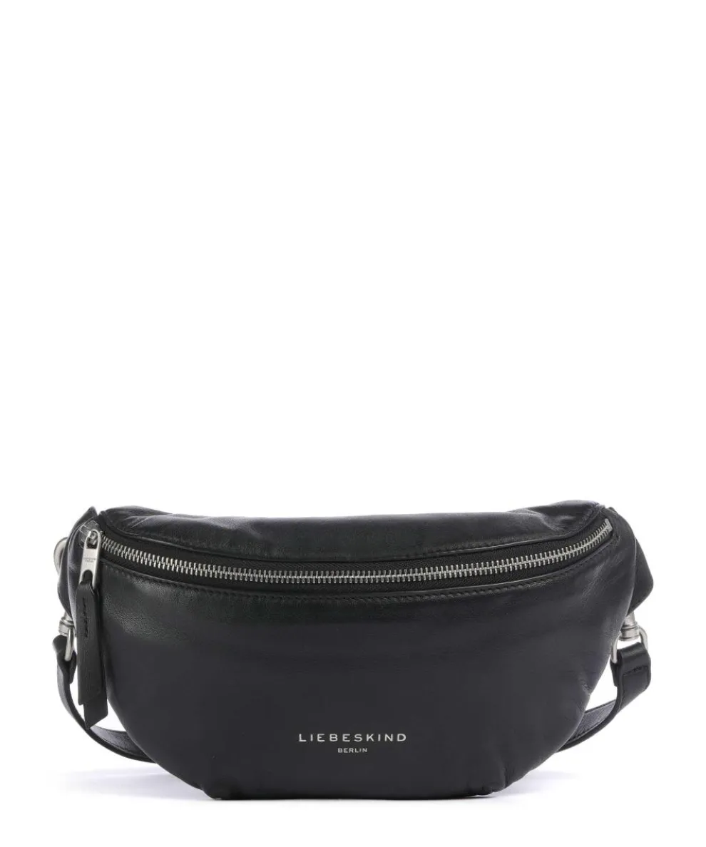 Tavia Sheep Natural Fanny pack sheepskin leather black