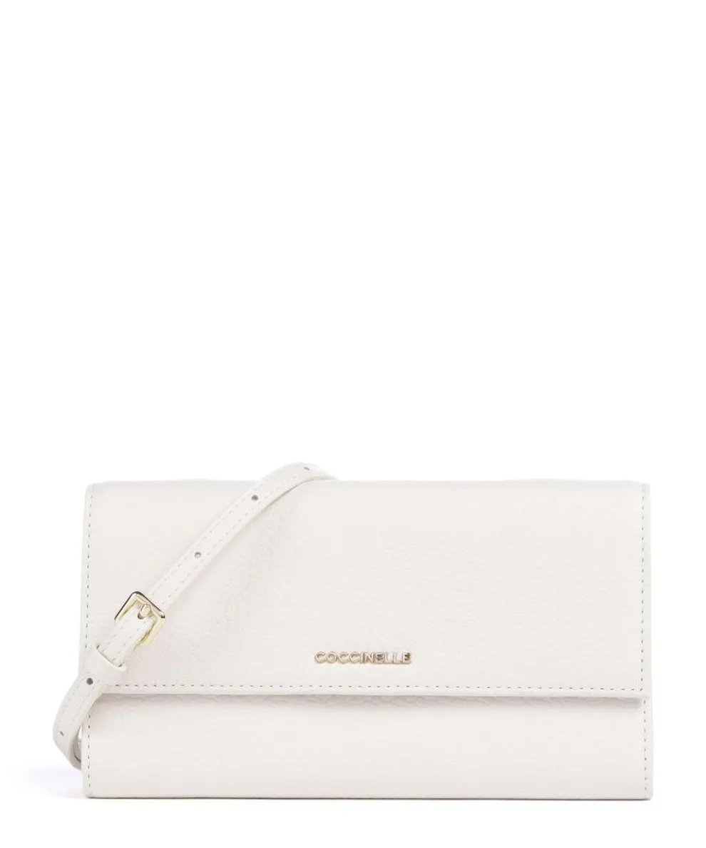 Metallic Soft Wallet leather white