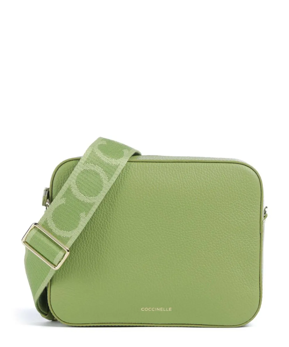 Tebe Crossbody bag grained leather green
