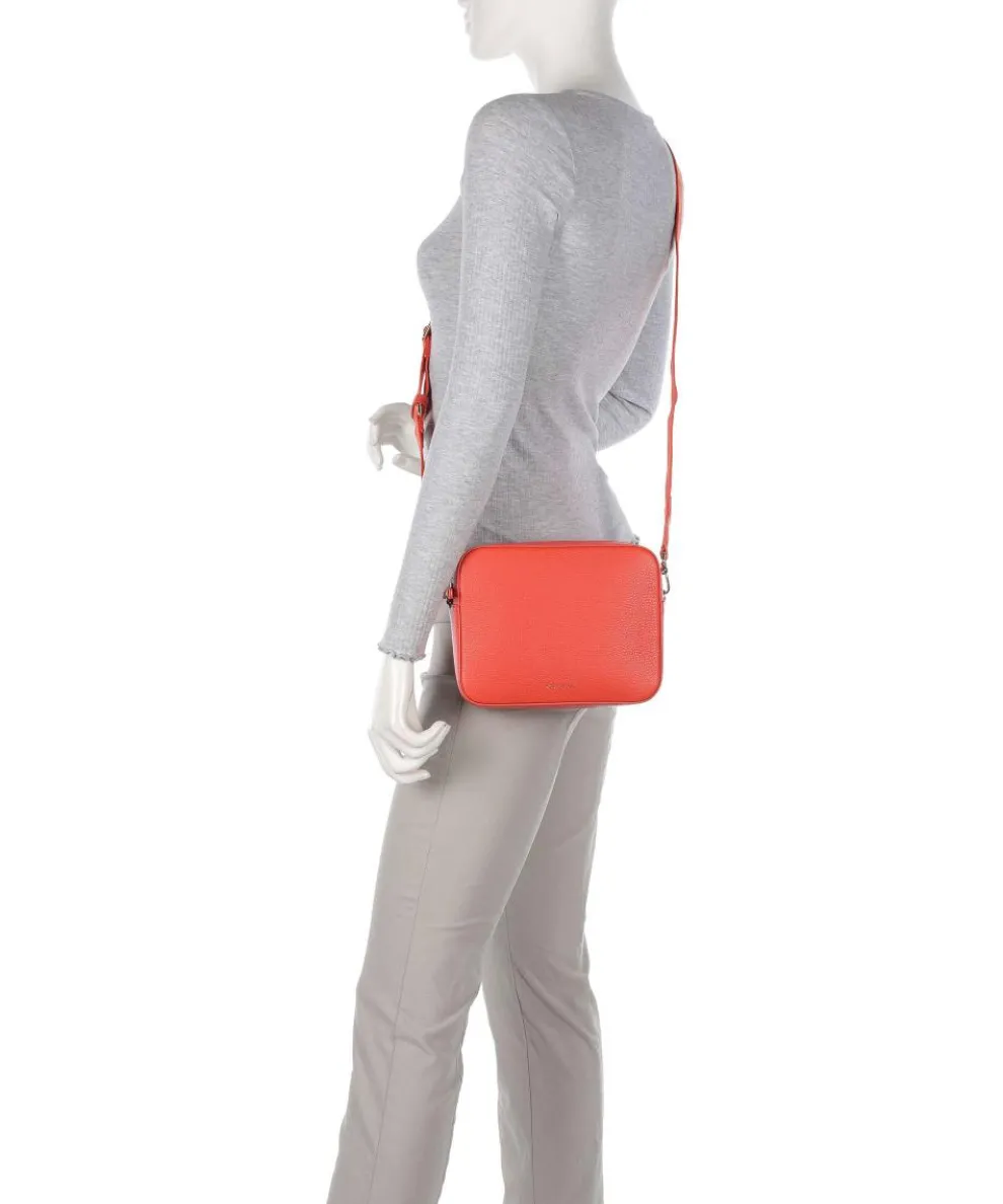 Tebe Crossbody bag grained leather orange