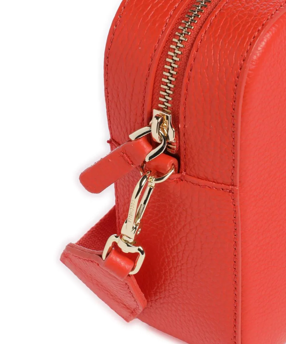 Tebe Crossbody bag grained leather orange