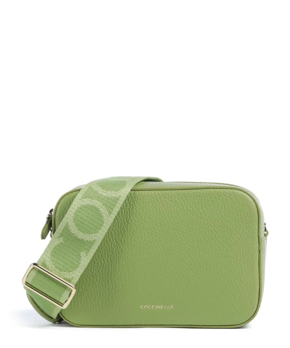 Tebe Crossbody bag grained leather green