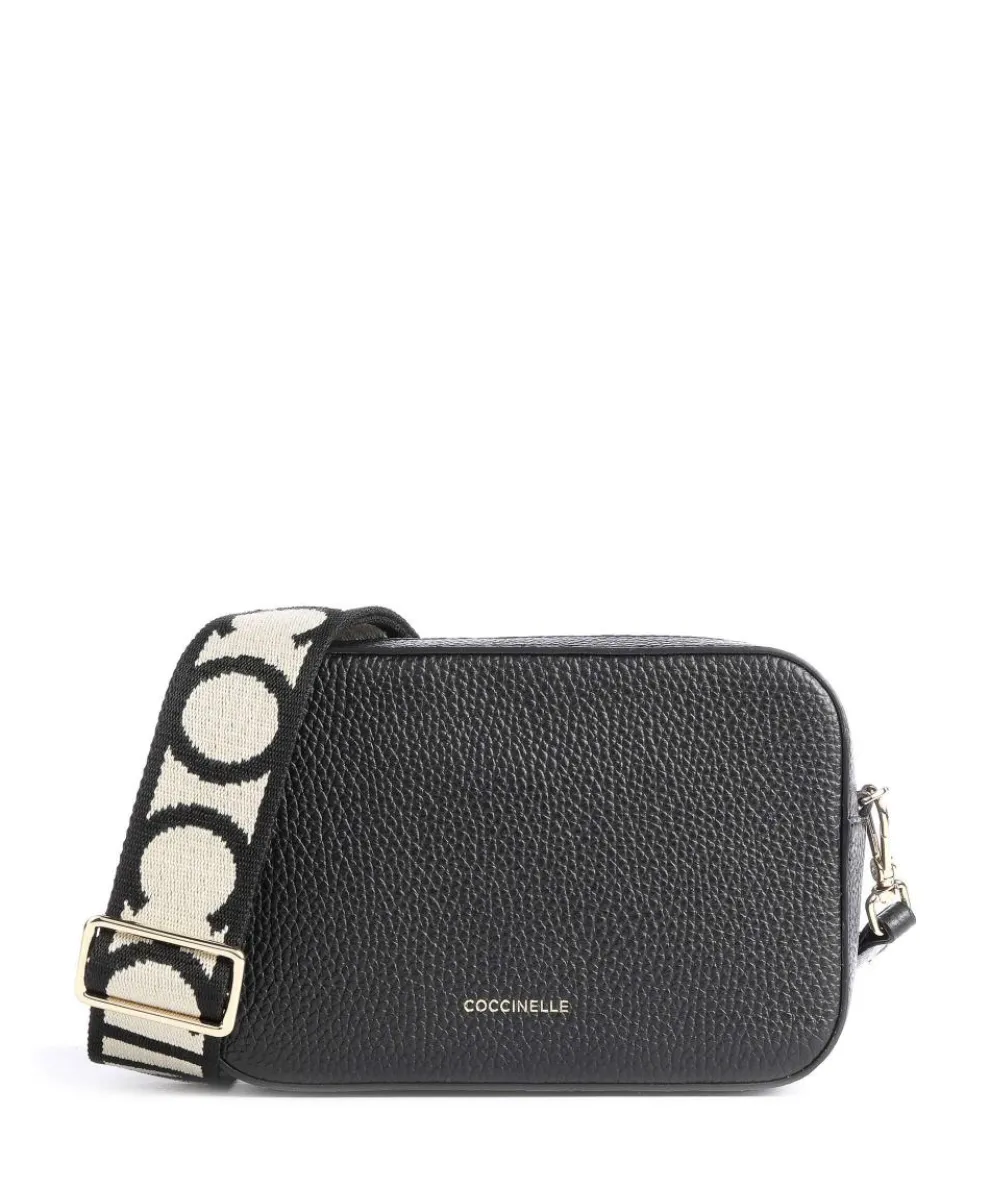 Tebe Crossbody bag grained leather black