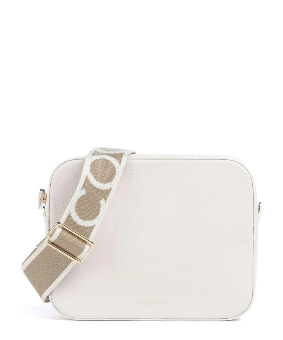 Tebe Crossbody bag grained leather white