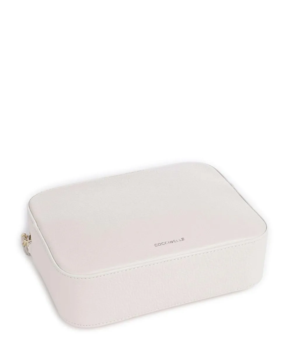 Tebe Crossbody bag grained leather white