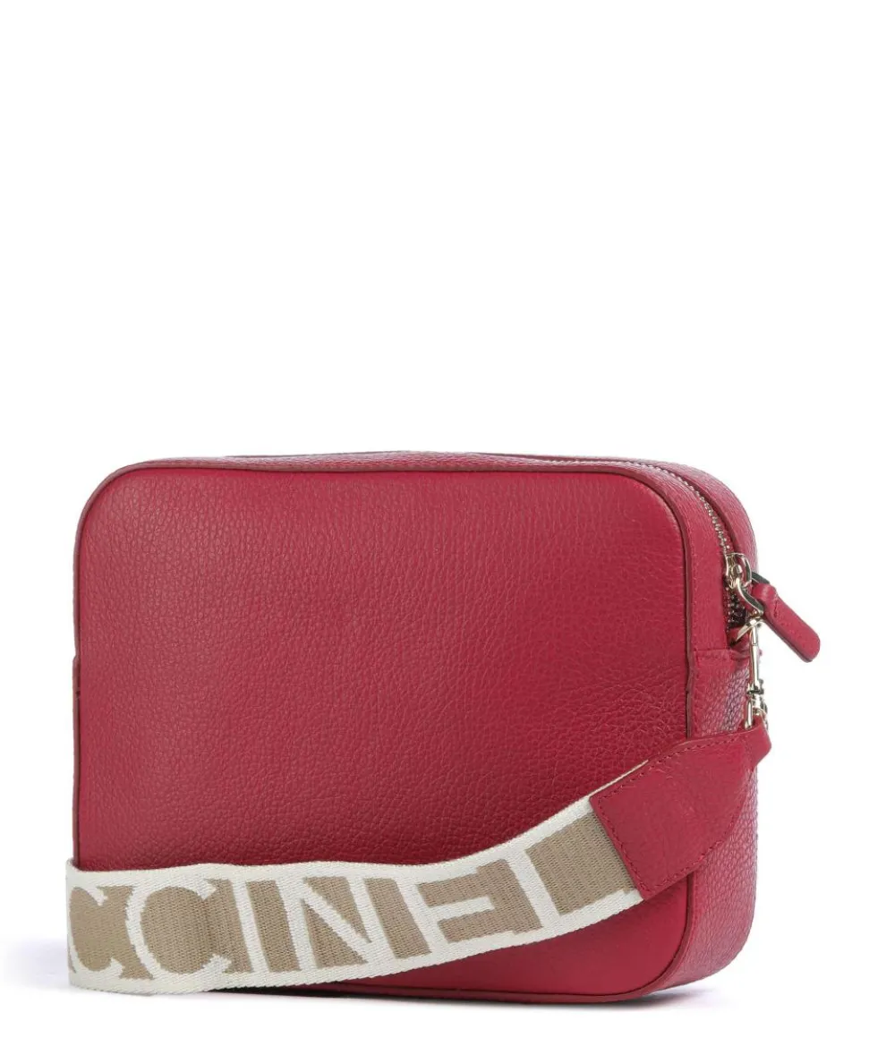 Tebe Crossbody bag grained leather red