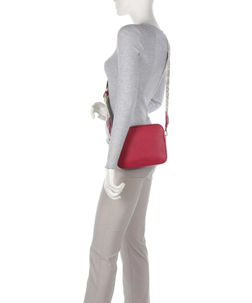 Tebe Crossbody bag grained leather red