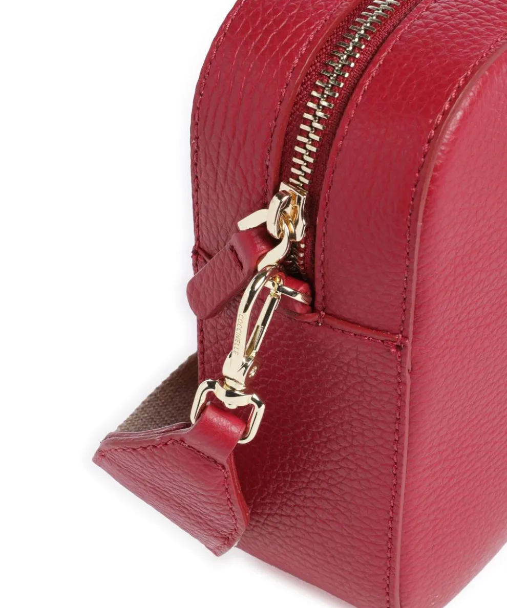 Tebe Crossbody bag grained leather red