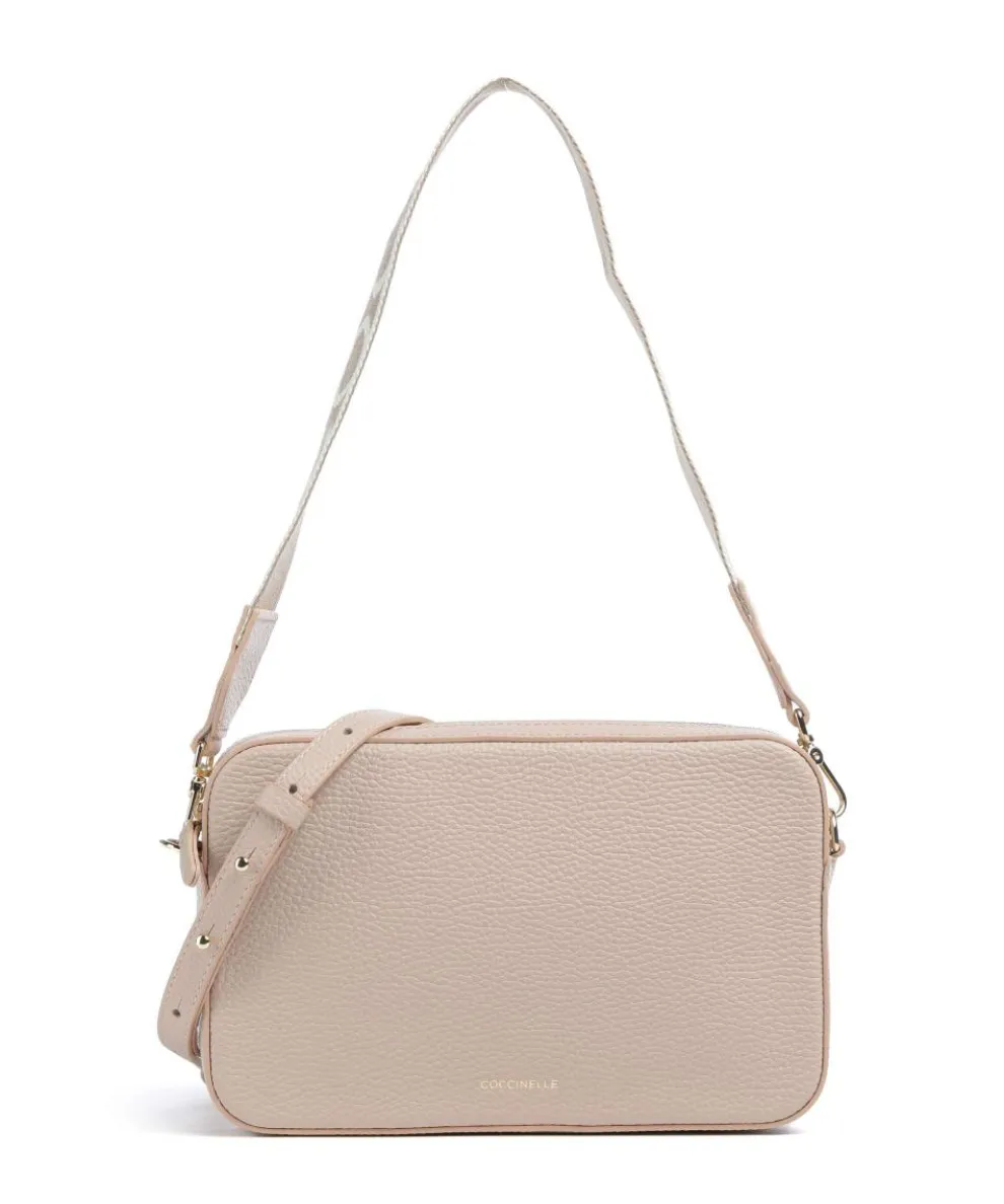 Tebe Shoulder bag grained cow leather beige